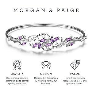 Amazon.com: MORGAN & PAIGE .925 Sterling Silver Rhodium
